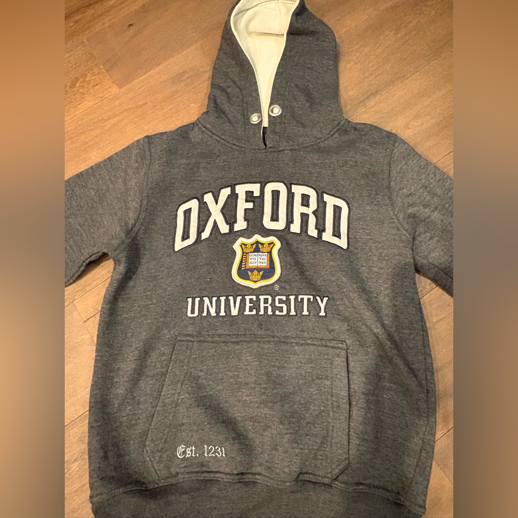 Oxford University Charcoal Hoodie